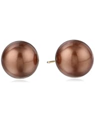 14k Gold Tahitian Cultured Pearl Studs