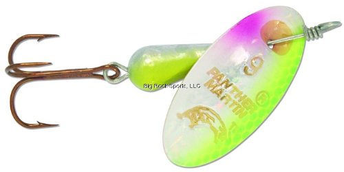 Panther Martin Holographic Chartreuse Spinning Lure, Chartreuse, 1/16 oz