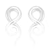 BodyJ4You Glass Spiral Tapers, 2 Pieces Clear Glass Plugs 2G-16mm (2 Pieces)