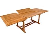 60 - 96 Inch Rectangle Extension Dining Table - Teak - Caluco - 50 - 144 - B0017JYOEG