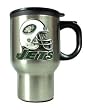 New York Jets Stainless Steel Thermal Mug W/ Pewter Emblem - NFL