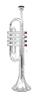 Silver Plastic Toy Trumpet 16.5" by Bontempi