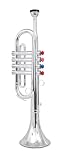 Silver Plastic Toy Trumpet 16.5' by Bontempi