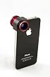 Olloclip iPhone 4S / 4 Objektiv (rot), 3-in-1 Objektiv f�r das Apple� iPhone 4S & iPhone 4 mit Fischaugen-, Weitwinkel- und Makrolinse
