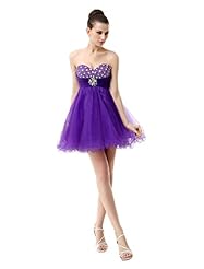 Junior Short Corset Empire   Waistline Tiered Crystals Crystal  Tulle Sweetheart Homecoming Dress/Prom Dress/Party Dress  With Rhinestones