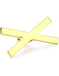 nOir "Modernist" Gold Cross "X" Ring