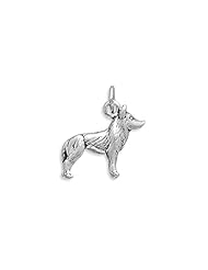 Husky Charm, Sterling Silver