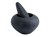 John Julian Design Pebble Pestle and Mortar in Black Granite 17cm 01-607