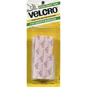 VELCRO TAPE 3 4 X 4 STRIPS WHITE by 