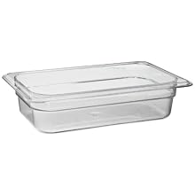 Cambro 42CW 1.8 qt Capacity, 10-7/16" Length x 6-3/8" Width x 2-1/2" Depth, Camwear Clear Polycarbonate Fourth Size Food Pan