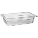 Cambro 42CW 1.8 qt Capacity, 10-7/16" Length x 6-3/8" Width x 2-1/2" Depth, Camwear Clear Polycarbonate Fourth Size Food Pan