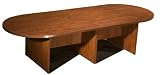 Boss 10Ft Race Track Conference Table, Cherry