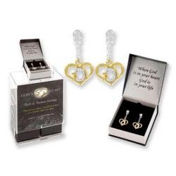 Cheap Girls Jewelry Gods Heart Crystal Dangle Earrings Gift boxed For Sale