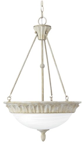 Thomas Lighting SL8214-60 Cambridge - Three Light Pendant, Chardonnay Finish with Alabaster Glass On Sale