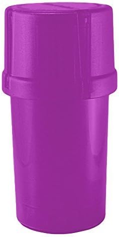 MedTainer Storage Container w/ Built-In Grinder - Transparent Purple by Medtainer