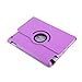HDE Rotating iPad Case Magnetic Folding Leather Cover Folio Flip Stand for Apple iPad 2 iPad 3 iPad 4 (Purple)