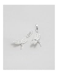 Dragonfly CZ Charm In 92.5 Sterling Silver