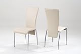 Milan Cream Leather Dining Chair
