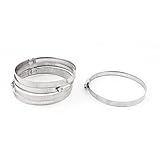 uxcell ホースクランプ　チューブクリップ　91-114mmダイヤ　ステンレススチール素材　5個