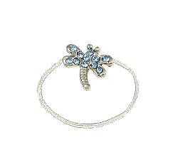 Toe Ring - T15 - Crystal Illusion - Dragonfly ~ Lt. Sapphire (Blue)