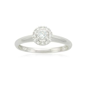Sterling Silver Circle Cluster Diamond Ring (0.15 cttw, I-J Color, I2-I3 Clarity)