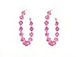 Fuschia Swarovski Crystal Hoop Earrings Fashion Jewelry