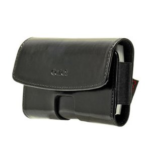 Omega Horizontal Pouch Case with Removable Spring Clip for Blackberry 8820 (Black)