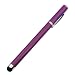 Ikross Universal Purple Stainless Steel Touch Screen Capacitive Stylus with Ball Pen - Retail Packaging