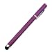 Ikross Universal Purple Stainless Steel Touch Screen Capacitive Stylus with Ball Pen - Retail Packaging