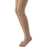 500 Natural Rubber 50-60 mmHg Open Toe Unisex Thigh High Sock without Grip-Top Size: M3