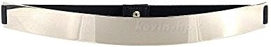 New Women Elastic Metal Waist Belt Metallic Plate Slim Simple Band Evhg Color: silver