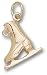 Figure Skate Charm - 14KT Gold Jewelry