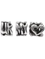 Silverado U R My Love Silver Charm - Fits On Pandora Chamilia And Troll Bracelets