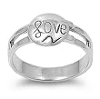 Sterling Silver Ring - Love - Size: 5-10
