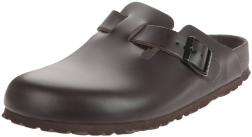 Birkenstock Boston Smooth Leather, Style-No. 360343, Unisex Clogs, Dark-Brown, EU 45, slim width