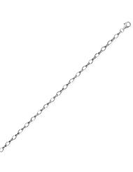 925 Sterling Silver 24 Inch Oxidized Figure 8 Chain Necklace (3mm)