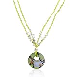 Beaded Green Murano Glass Necklaces Pendant