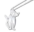 Solid Sterling Silver Cat Set