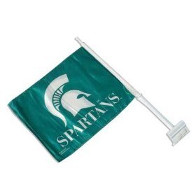Michigan State University NCAA Deluxe Car Flag