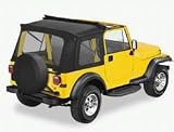 Bestop 5169815 Hood and Roof - Sunrider CJ-7 and Wrangler 76-95 Black Denim