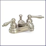 Brushed Nickel Bathroom Lavatory Faucet - 4" centerset