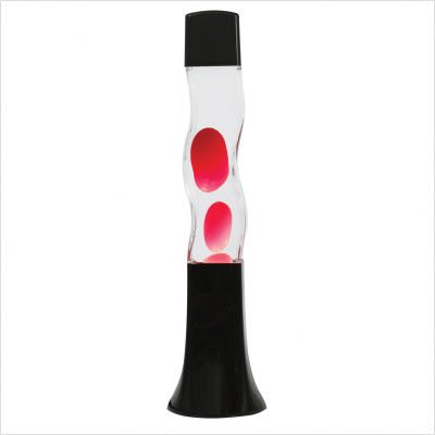 Groovy Wax Motion Table Lamp in Hot Pink Color: Hot Pink Wax/Black Base
