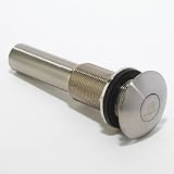 Decolav 9298-SN Push Button Closing Umbrella Drain, Satin Nickel