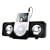 MicroVillage - BLACK PORTABLE FOLDING SPEAKERS FOR IPOD VIDEO, CLASSIC, TOUCH, IPHONE NANO (1ST, 2ND, 3RD GENERATION), MINI, SHUFFLE PLUS ALL OTHER MP3 AND MP4 PLAYERS