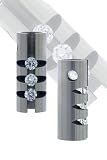 Floating Cubic Zirconia Stainless Steel Barrel Pendant