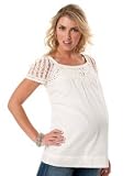 A Pea in the Pod: Short Sleeve Crochet Detail Maternity Blouse