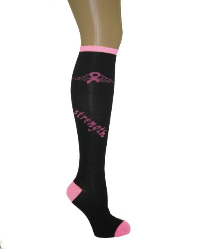 Pink Ribbon Breast Cancer Awareness Knee High 