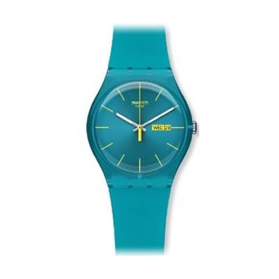 Swatch Unisex Originals SUOL700 Resin Quartz Watch with Blue Dial