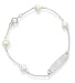 7" White Cultured Freshwater Pearl ID Bracelet
