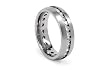 Titanium Ring Satin High Polish with 28 CZ 6.5mm